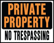 Hy-Ko Hy-Glo Series SP-106 Medium Size Identification Sign, Rectangular, PRIVATE PROPERTY NO TRESPASSING, Plastic, Pack of 5