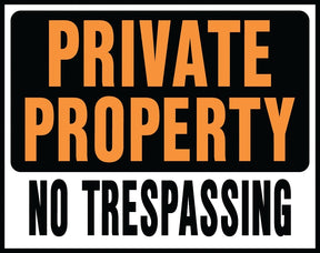 Hy-Ko Hy-Glo Series SP-106 Medium Size Identification Sign, Rectangular, PRIVATE PROPERTY NO TRESPASSING, Plastic, Pack of 5