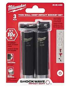 Milwaukee SHOCKWAVE Impact Duty 49-66-4485 Deep Well Socket Set, Steel, Black Oxide, Black