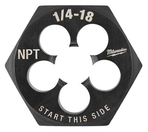 Milwaukee 49-57-5391 Threading Die, 1/4-18 Thread, NPT Thread, HCS
