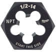 Milwaukee 49-57-5393 Threading Die, 1/2-14 Thread, NPT Thread, HCS
