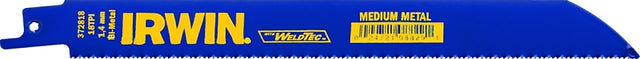 Irwin 372818P5 Reciprocating Saw Blade, 3/4 in W, 8 in L, 18 TPI, Cobalt Steel Cutting Edge