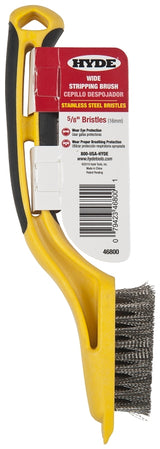 Hyde 46800 Stripping Brush, 2-1/4 x 1-1/8 in Brush, Stainless Steel Trim