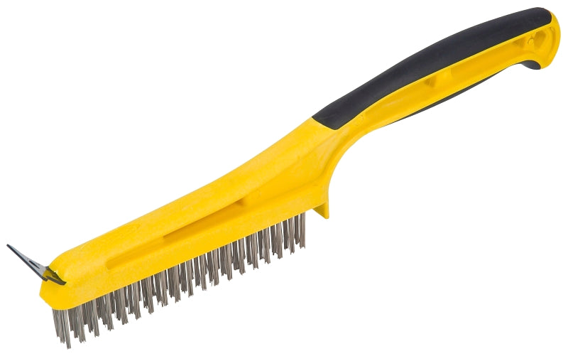 Hyde 46810 Stripping Brush, 1 in L Trim, Stainless Steel Bristle, 5-1/4 in W Brush