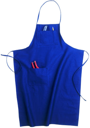 CLC TOOL WORKS BS60 Loop Neck Bib Apron, One-Size, 29 to 46 in Waist, Cotton, Blue, 3-Pocket