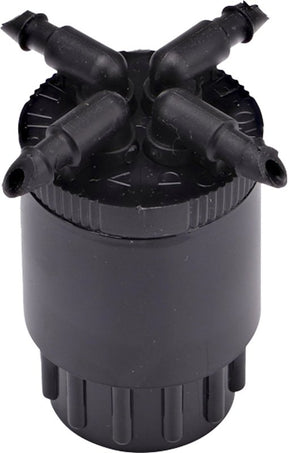Raindrip QB06UB 4-Outlet Bubbler, ABS, Black