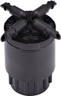 Raindrip QB06UB 4-Outlet Bubbler, ABS, Black