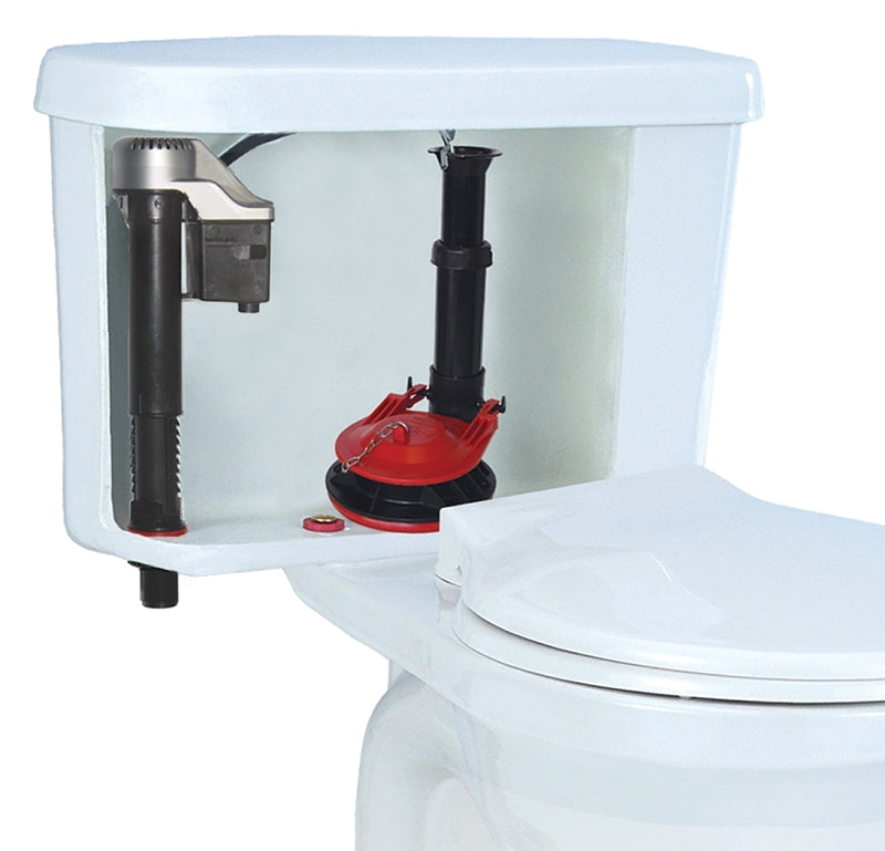 Korky QuietFILL Platinum Series 830MP Toilet Fill Valve and Flapper Kit, <=1.6 gpf, Red, Anti-Siphon: No