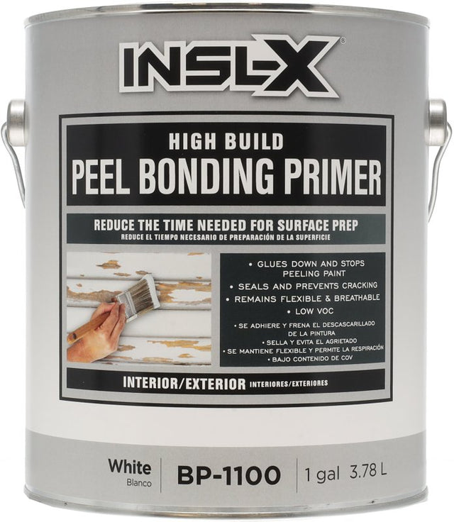 Insl-X High Build BP-1100-099-01 Peel Bonding Primer, Water, White, 1 gal, 150 to 350 sq-ft/gal Coverage Area, Pack of 4