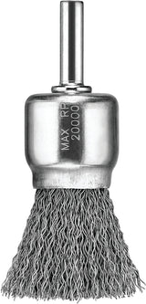 DEWALT HP DW4901 Wire End Brush, 1 in Dia, 1/4 in Arbor/Shank, Crimped Bristle, 0.014 in Dia Bristle