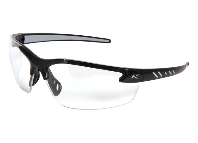 Edge Zorge G2 Series DZ111-1.5-G2 Safety Glasses, Unisex, 65 mm W Lens, Polycarbonate Lens, Nylon Frame, Black Frame