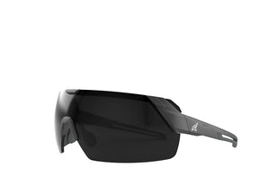 Edge Makalu Series MK116 Safety Glasses, Impact-Resistant Lens, Polycarbonate Lens, Nylon Frame, Black Frame