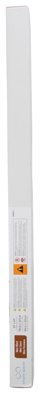 Simple Spaces FWMB-17 Blind, 64 in L, 39 in W, Faux Wood, White, Pack of 2