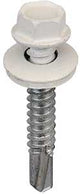 Acorn SW-MM1412W250 Screw, #14 Thread, Hex Drive, Self-Drilling, Self-Tapping Point, Steel, 250 BAG