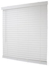 Simple Spaces FWMB-18 Blind, 64 in L, 43 in W, Faux Wood, White, Pack of 2