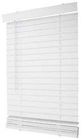 Simple Spaces FWMB-25 Blind, 72 in L, 23 in W, Faux Wood, White, Pack of 2