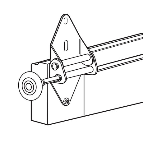 Prime-Line GD 52110 Door Roller, 1-7/8 in Dia Roller, 3/8 in W Roller, Steel, Silver, 1-Roller
