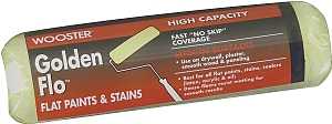 Wooster RR664-9 Roller Cover, 1-1/4 in Thick Nap, 9 in L, Fabric Cover, Yellow