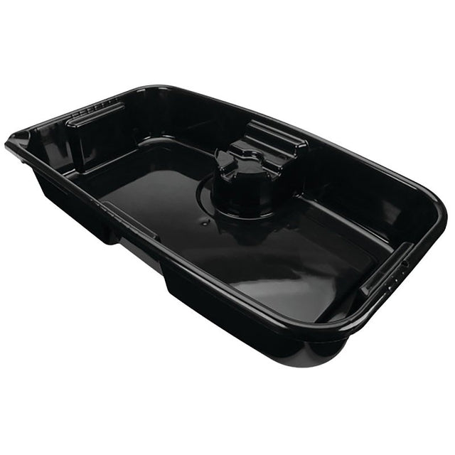Performance Tool W4079 Oil Drain Pan, 11 qt Capacity, Rectangular, Plastic, Black
