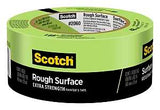 Scotch 2060-2 Masking Tape, 60 yd L, 2 in W, Crepe Paper Backing, Green