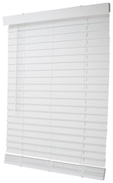 Simple Spaces FWMB-28 Blind, 72 in L, 31 in W, Faux Wood, White, Pack of 2