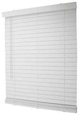 Simple Spaces FWMB-31 Blind, 72 in L, 35 in W, Faux Wood, White, Pack of 2