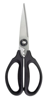 Good Grips 1072121 Kitchen and Herb Scissors, Stainless Steel Blade, Plastic Handle, Black, 8-3/4 in OAL