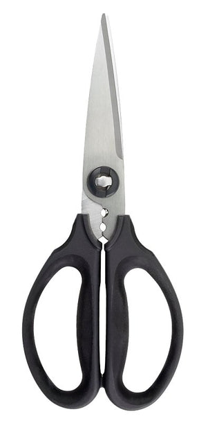 Good Grips 1072121 Kitchen and Herb Scissors, Stainless Steel Blade, Plastic Handle, Black, 8-3/4 in OAL