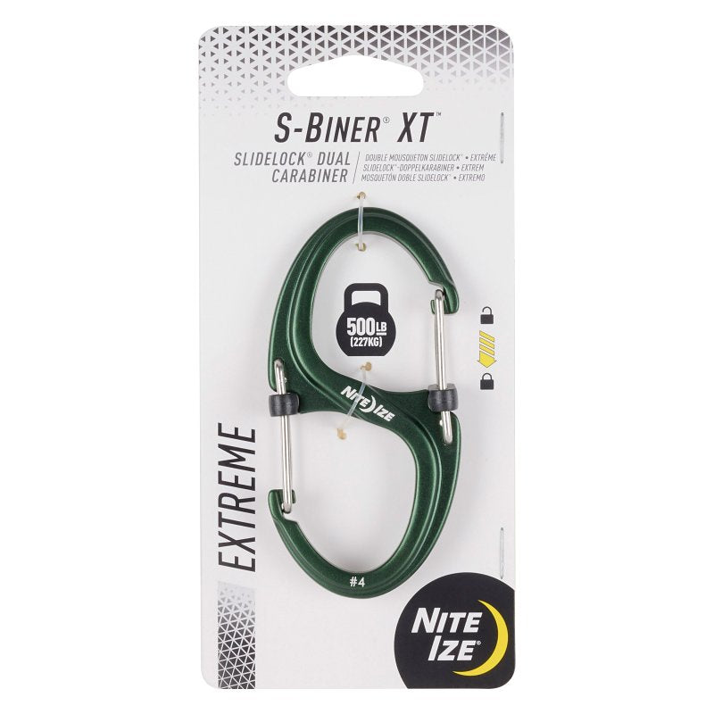 DUAL CARABINER AL FRT GRN NO4