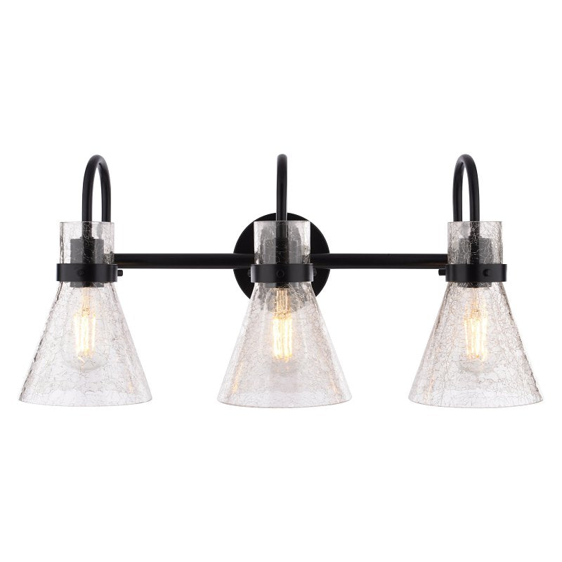 Boston Harbor D2021022, 120 V, 60 W, 3-Lamp, Metal Fixture, Black Fixture, Matte Fixture