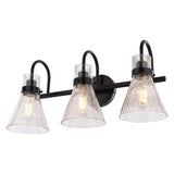 Boston Harbor D2021022, 120 V, 60 W, 3-Lamp, Metal Fixture, Black Fixture, Matte Fixture