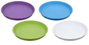 Arrow Plastic 00198 Round Serving Tray, Round, Plastic, Assorted, 15-3/4 in Dia