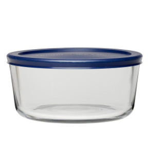 Anchor Hocking 85908L20 4-Piece Kitchen Food Storage with Lid, 7 Cup Capacity, Glass, Clear, 7.4 in Dia, 3.4 in H