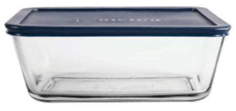Anchor Hocking 85912L20 Kitchen Food Storage with Lid, 4-3/4 Cup Capacity, Glass, Clear, 8 in Dia, 3.4 in H