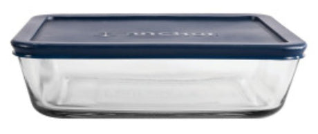 Anchor Hocking 85913L20 Kitchen Food Storage with Lid, 6 Cup Capacity, Glass, Clear, 8-1/4 in Dia, 2.4 in H