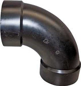 Canplas 102279BC Long Sweep Elbow, 4 in, Hub, 90 deg Angle, ABS, Black