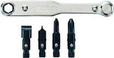 General 8071 Ratcheting Offset Screwdriver Set with Pass Through Handle, 4 in Drive, Phillips, Slotted Drive