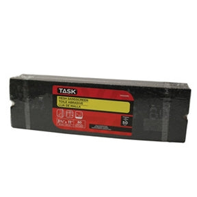 TASK MS63120 Drywall Sand Screen, 11 in L, 3-5/16 in W, 120 Grit, Fine, Silicone Carbide Abrasive, Pack of 50