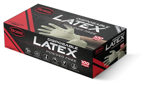 Boss B22011-XL Disposable Gloves, XL, Late, Powder-Free, White