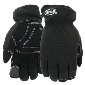 Boss Arctik B95261-XL Standard Weight Winter Insulated Task Glove, Men's, XL, 8-3/8 to 8-3/4 in L, Wing Thumb, Black