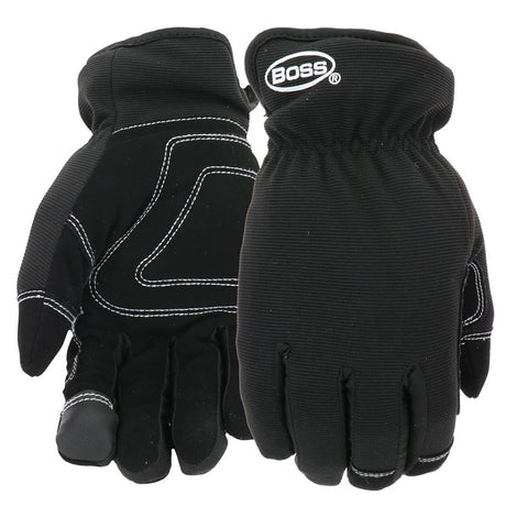 Boss Arctik B95261-XL Standard Weight Winter Insulated Task Glove, Men's, XL, 8-3/8 to 8-3/4 in L, Wing Thumb, Black
