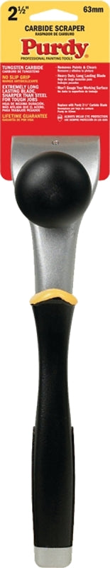 Purdy 144900230 Wall Scraper, 2-1/2 in W Blade, Tungsten Carbide Blade, Soft Grip Handle