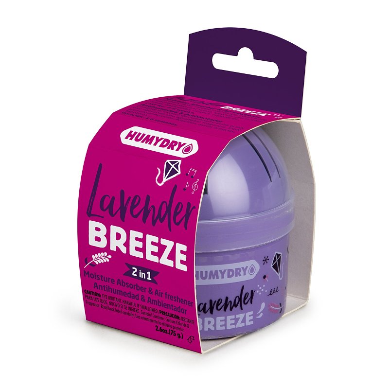 Humydry USA44127C12 Mini Moisture Absorber and Air Freshener, 2.6 oz, Lavender, White, 100 sq-ft Coverage Area