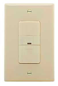 Eaton Wiring Devices OS306U-LA-K Motion Sensor Switch, 120 V, 1-Pole, Motion Sensor, 180 deg Sensing, 450 sq-ft Sensing