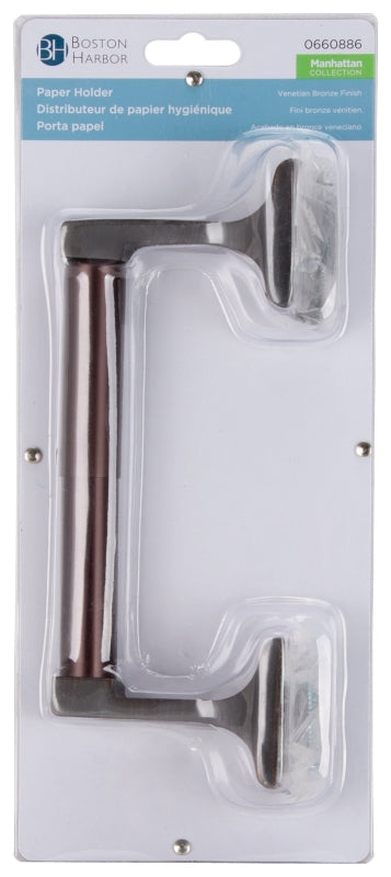 Boston Harbor 756-35-07 Paper Holder, Aluminum/Zinc, Venetian Bronze, Wall