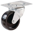 Shepherd Hardware 9394 Swivel Caster, 3 in Dia Wheel, 1-1/4 in W Wheel, Polypropylene Wheel, Black, 210 lb