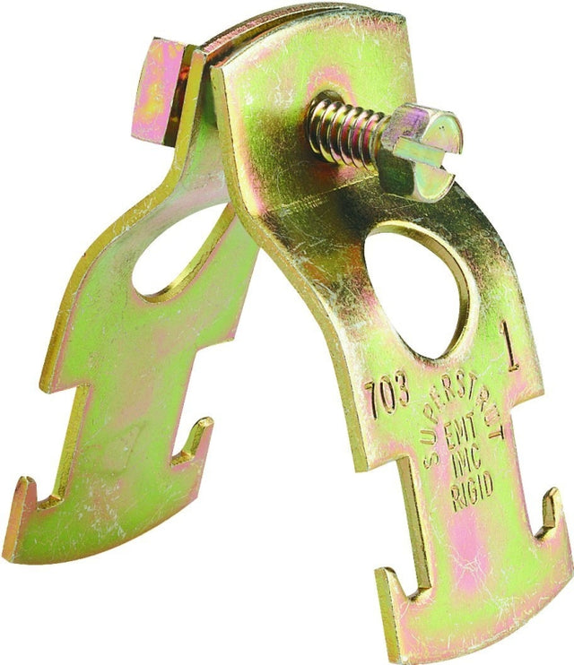 SuperStrut Z703 2-25 Pipe Clamp, Steel, Gold, Galvanized