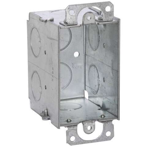 Southwire New and Old Work Rectangle Steel 1 gang Switch Box
