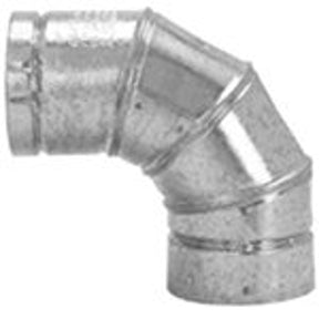 Selkirk 104230 Elbow, 4 in Connection, 28 ga Gauge, Steel, Galvanized