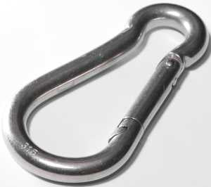 Baron 2450S-1/4 Spring Snap, 80 lb Working Load, Stainless Steel